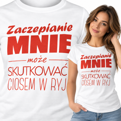KOSZULKA ŚMIESZNA DAMSKA ZACZEPIANIE